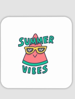 Summer Vibes 4lü Kare Bardak Altlığı