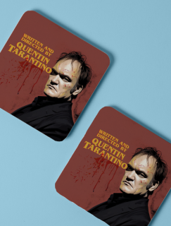 Quentin Tarantino Tasarımlı 4lü Kare Bardak Altlığı