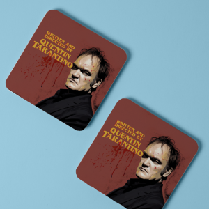 Quentin Tarantino Tasarımlı 4lü Kare Bardak Altlığı