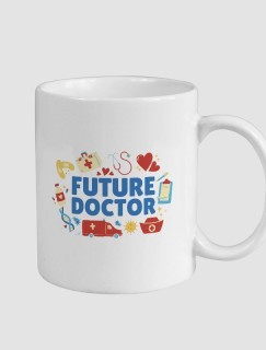 Future Doctor Yazılı Beyaz Porselen Kupa Bardak