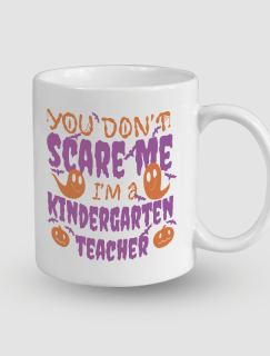 Kindergarden Teacher Esprili Beyaz Porselen Kupa Bardak