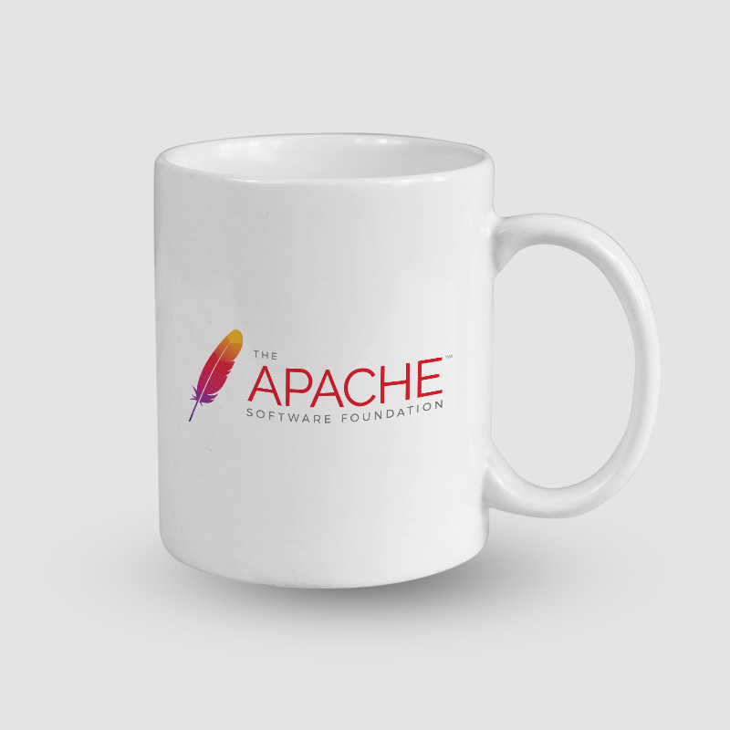 The Apache Tasarımlı Beyaz Porselen Kupa Bardak
