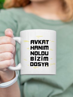 Avukat Hanım Ne Oldu Bizim Dosya Esprili Beyaz Porselen Kupa Bardak