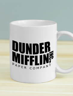 The Office Dunder Mifflin - Best Boss Yazılı Çift Taraflı Beyaz Porselen Kupa Bardak