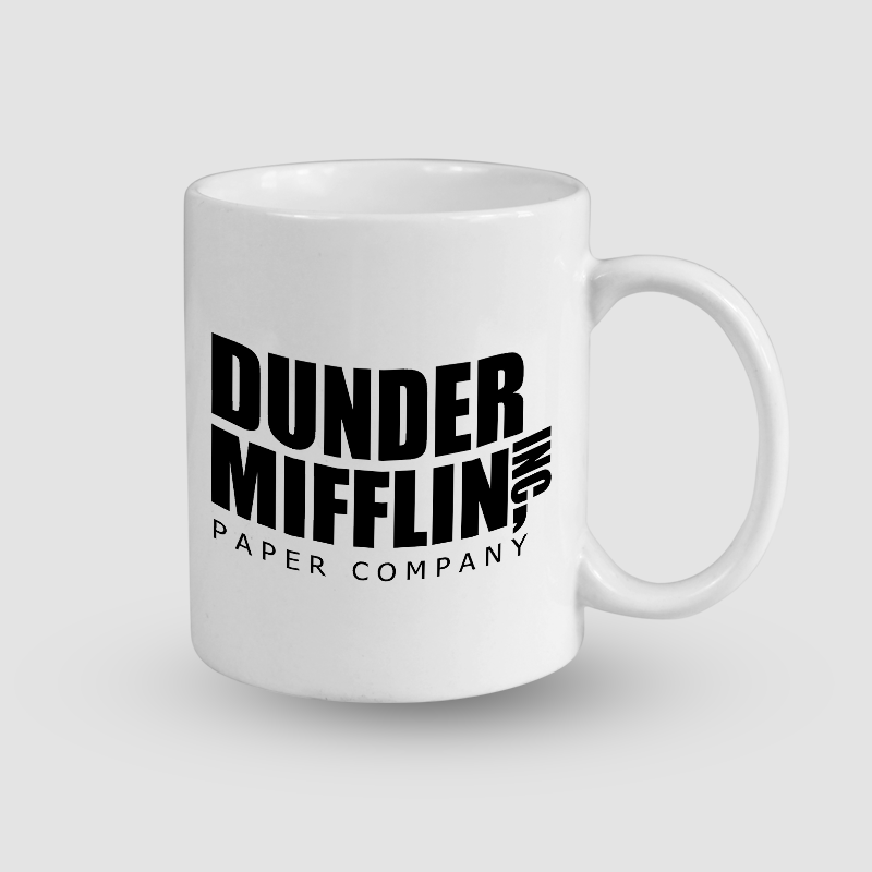 The Office Dunder Mifflin - Best Boss Yazılı Çift Taraflı Beyaz Porselen Kupa Bardak