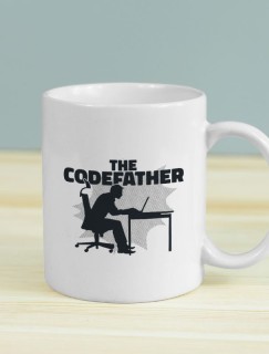 The CodeFather Tasarımlı Beyaz Porselen Kupa Bardak