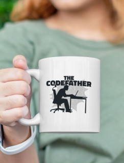 The CodeFather Tasarımlı Beyaz Porselen Kupa Bardak