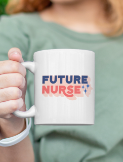 Future Nurse Yazılı Beyaz Porselen Kupa Bardak