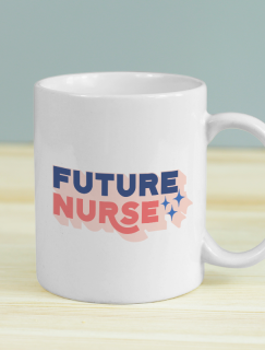 Future Nurse Yazılı Beyaz Porselen Kupa Bardak
