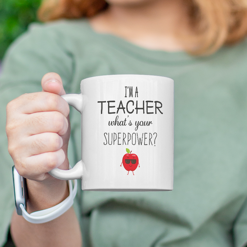 I'am a Teacher Esprili Beyaz Porselen Kupa Bardak