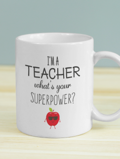 I'am a Teacher Esprili Beyaz Porselen Kupa Bardak