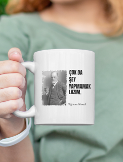 Sigmund Freud Esprili Beyaz Porselen Kupa Bardak