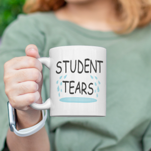 Student Tears Yazılı Beyaz Porselen Kupa Bardak