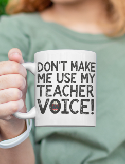 Teacher Voice Esprili Beyaz Porselen Kupa Bardak