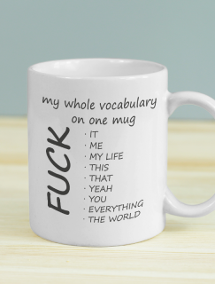 My Whole Vocabulary Sözlü Beyaz Porselen Kupa Bardak
