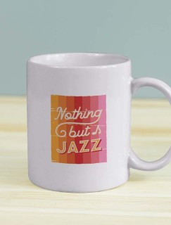 But Jazz Tasarım Beyaz Porselen Kupa Bardak