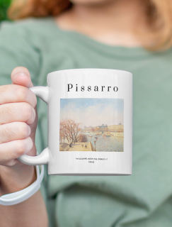 Camille Pissarro Tablosu The Louvre, Morning, Sunlight Tasarımlı Beyaz Porselen Kupa Bardak