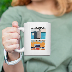 Evler ve Lyod Limanı Arthur Dove Tasarımlı Beyaz Porselen Kupa Bardak