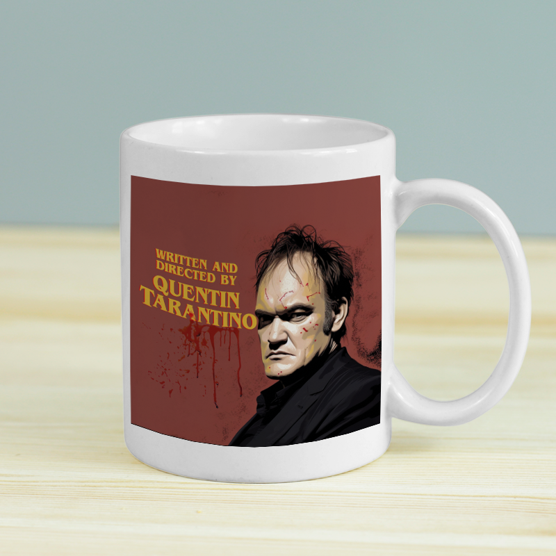 Quentin Tarantino Tasarımlı Beyaz Porselen Kupa Bardak