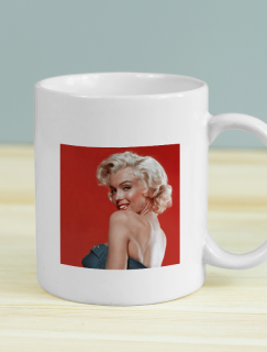 Kırmızı ve Marilyn Beyaz Porselen Kupa Bardak