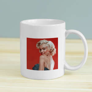 Kırmızı ve Marilyn Beyaz Porselen Kupa Bardak