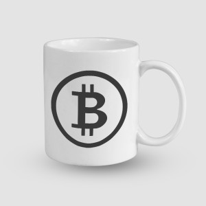 Bitcoin Sembollü Beyaz Porselen Kupa Bardak