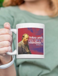 Fyodor Dostoyevski Sözler Koleksiyonu 1 Beyaz Porselen Kupa Bardak