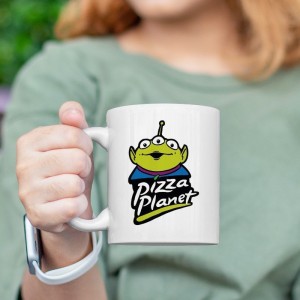 Pizza Planet Temalı Beyaz Porselen Kupa Bardak