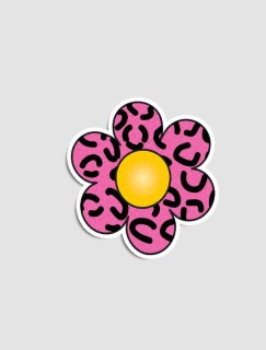 Leopar Çiçek Tasarımlı Laptop Sticker
