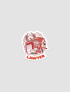 Lawyer Yazılı Laptop Sticker