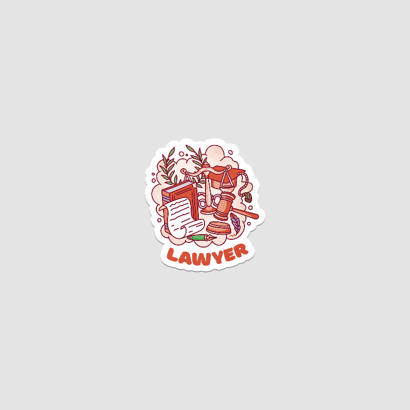 Lawyer Yazılı Laptop Sticker