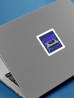 Retro Plakçalar Tasarımlı Laptop Sticker