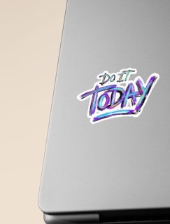 Do it Today Mottolu Laptop Sticker