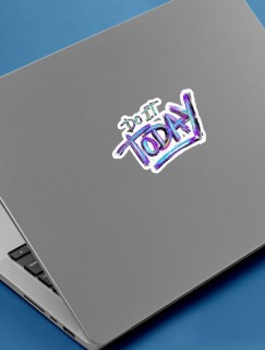 Do it Today Mottolu Laptop Sticker