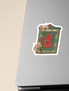 Kapıdaki Melekler Tasarımlı Laptop Sticker