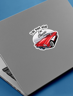 Klasik Sever Temalı Laptop Sticker
