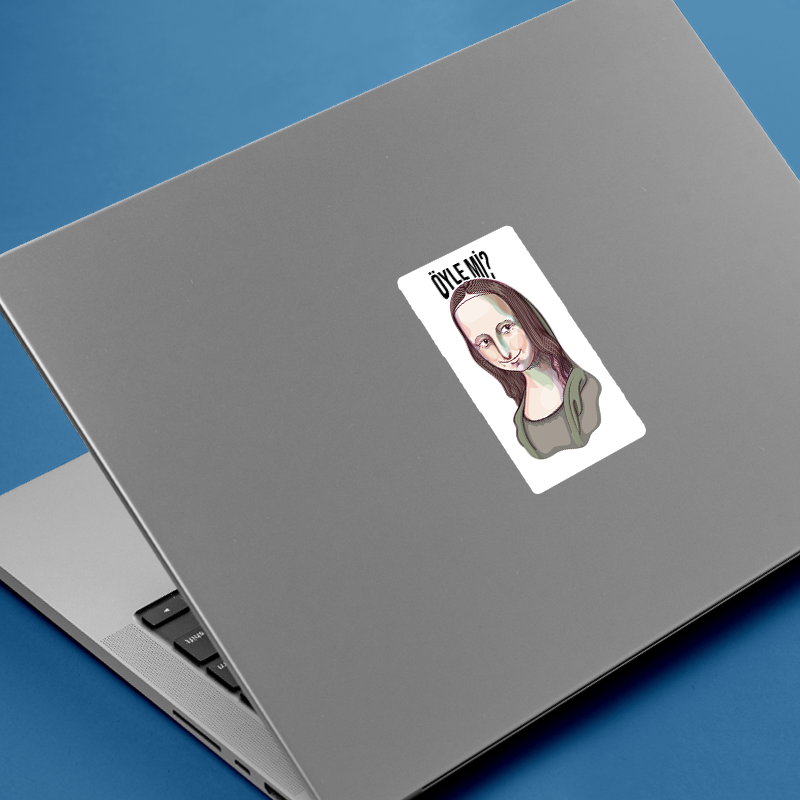 Mona Lisa Öyle Mi Tasarım Laptop Sticker