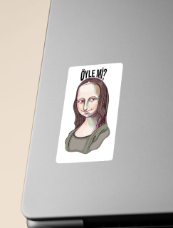 Mona Lisa Öyle Mi Tasarım Laptop Sticker