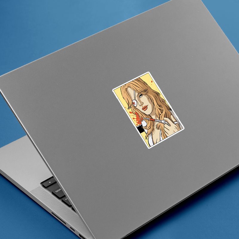 Kill Bill Beatix Kiddo Tasarımlı Laptop Sticker