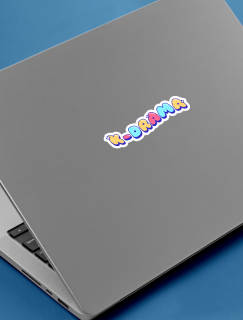 Renkli K-Drama Yazılı Laptop Sticker