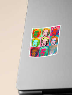 Marilyn Monroe ve Renkler Laptop Sticker