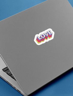 Love Yazılı Laptop Sticker