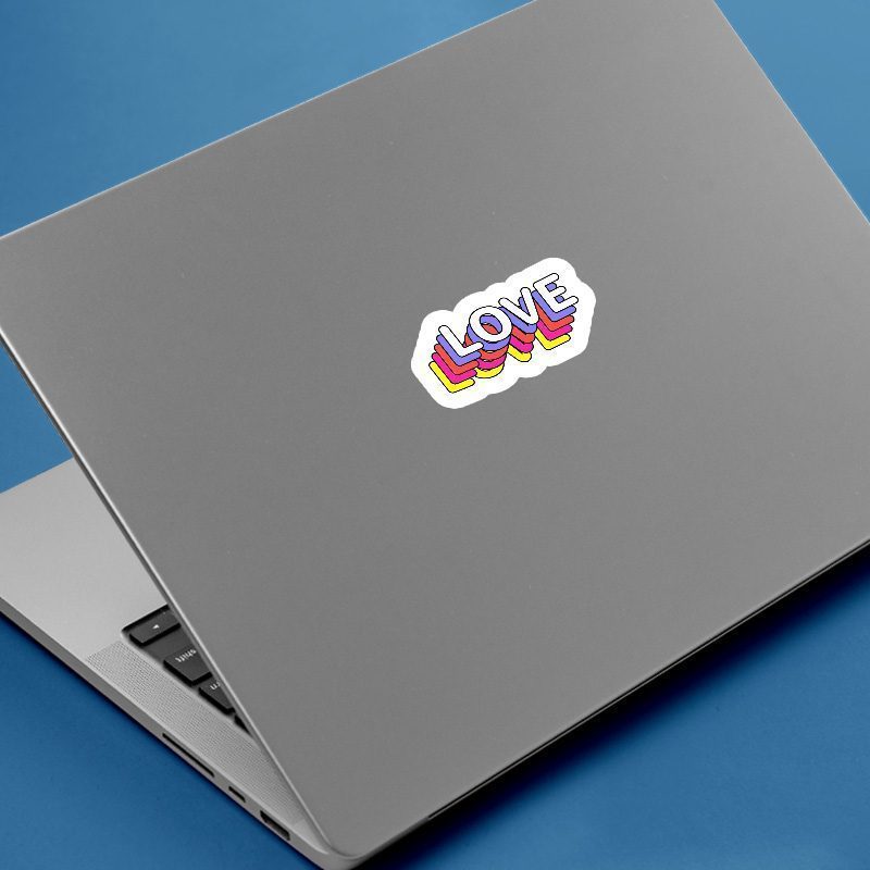 Love Yazılı Laptop Sticker