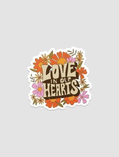 Love in Our Hearts Yazılı Laptop Sticker