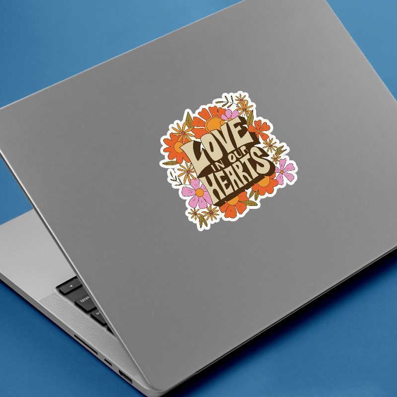 Love in Our Hearts Yazılı Laptop Sticker