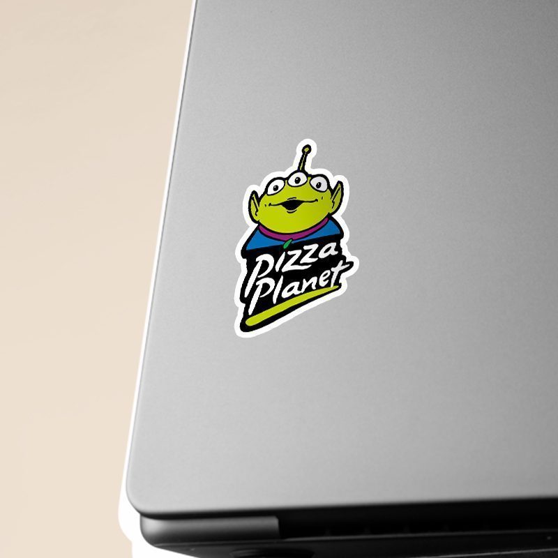 Pizza Planet Temalı Laptop Sticker