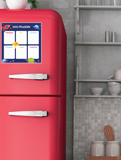 Gün Detaylı Haftalık Ders Programı Tasarımlı Buzdolabı Magneti