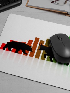 Ayı Piyasası Boğa Piyasası Tasarımlı Mousepad