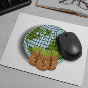 Global Dünyada Para Tasarımlı Mousepad