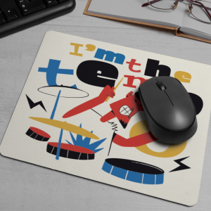 I am The Tempo Yazılı Baterist Tasarımlı Mousepad